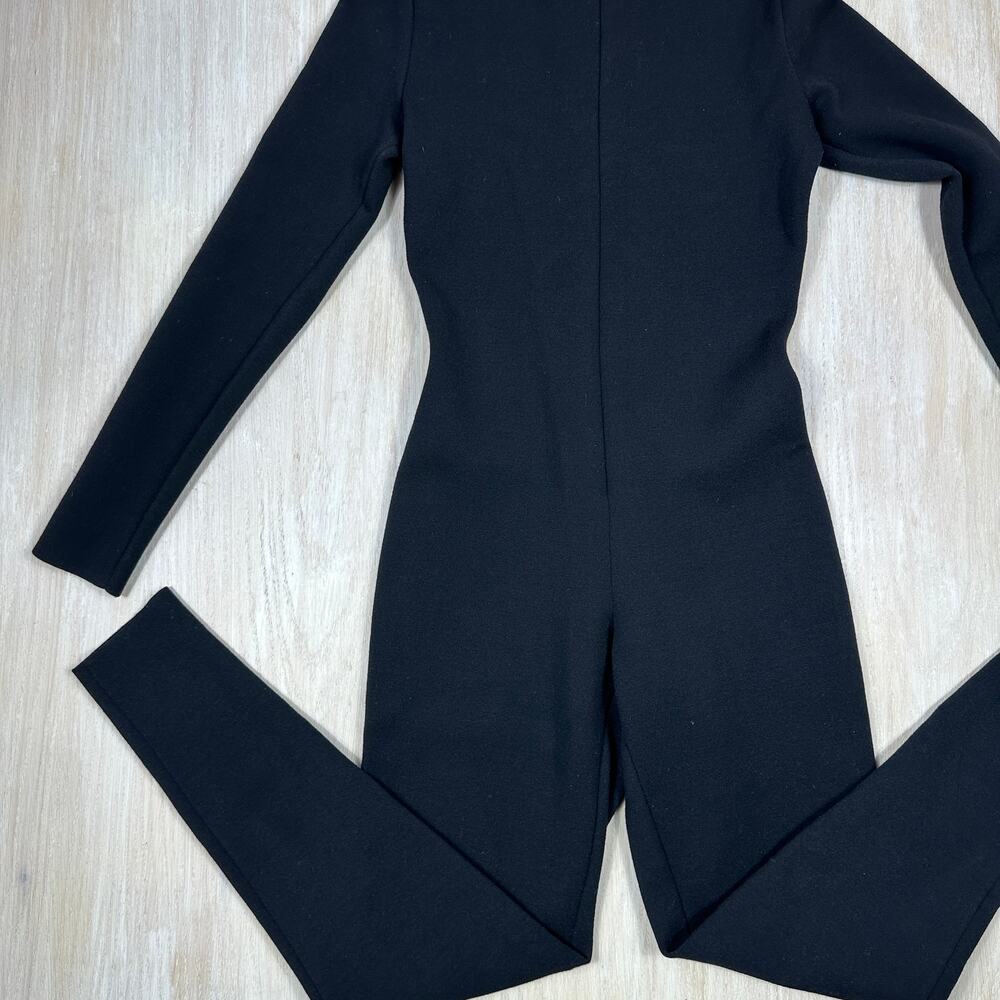 Alaïa Black Long Sleeve Sculpted Knit Jumpsuit Italy Designer Luxury FR 40 US 6 - Picture 10 of 11